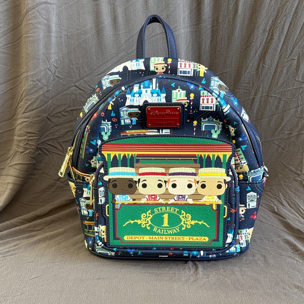 Loungefly Multicolor Street Railway Backpack. NWOT! Perfect condition!